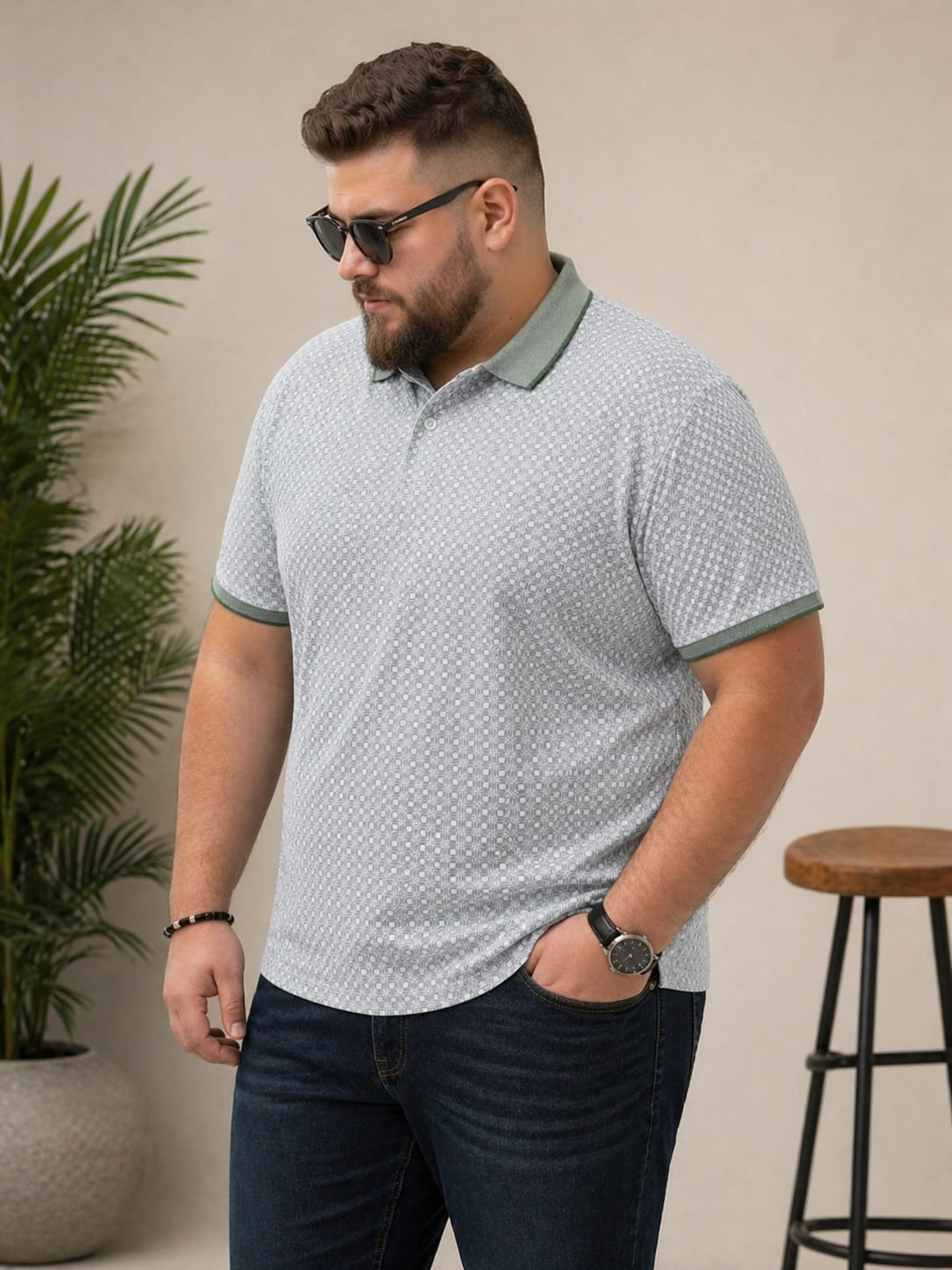 Austivo Men's  Polo Neck T-shirt