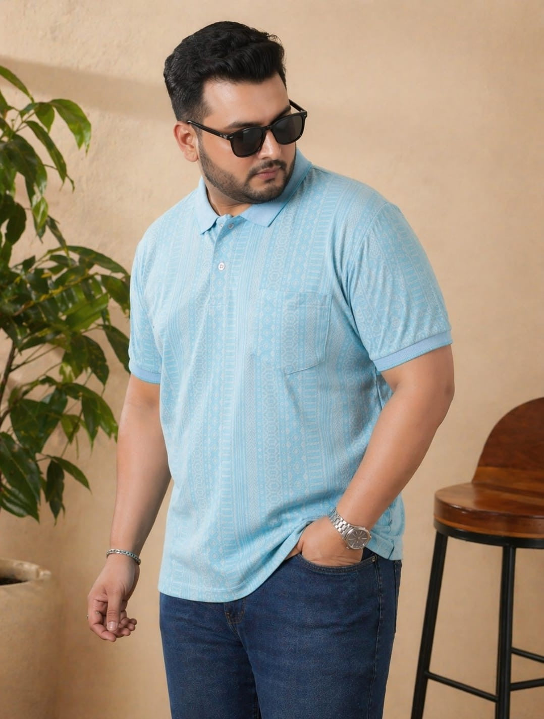 Austivo Men's  Polo Neck T-shirt