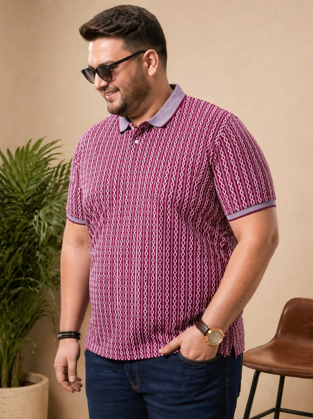 Austivo Men's  Polo Neck T-shirt