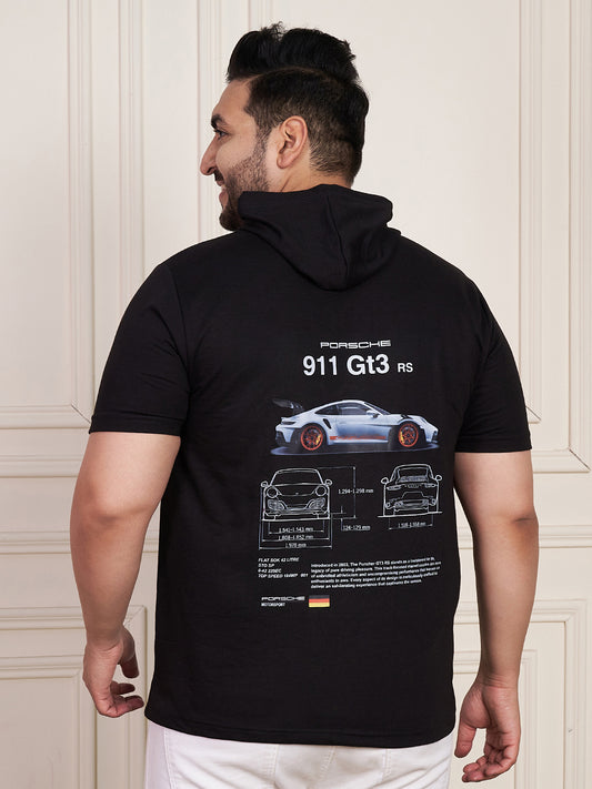 Austivo Men Hooded Multicolor T-Shirt