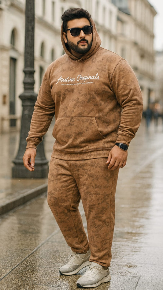 Austivo Plus Size Men's Co-ord Set