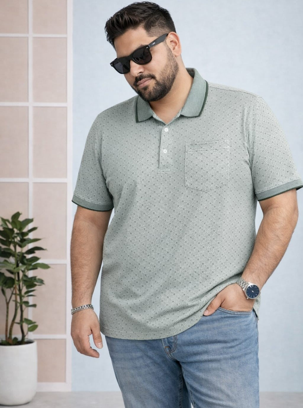 Austivo Men's  Polo Neck T-shirt