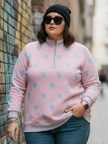 Austivo Women Colour Block High Neck Cardigan