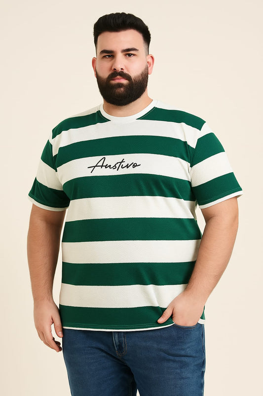 Austivo Men Round Neck Multicolor T-Shirt