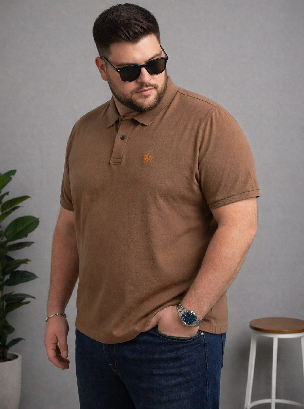 Austivo Men's  Polo Neck T-shirt