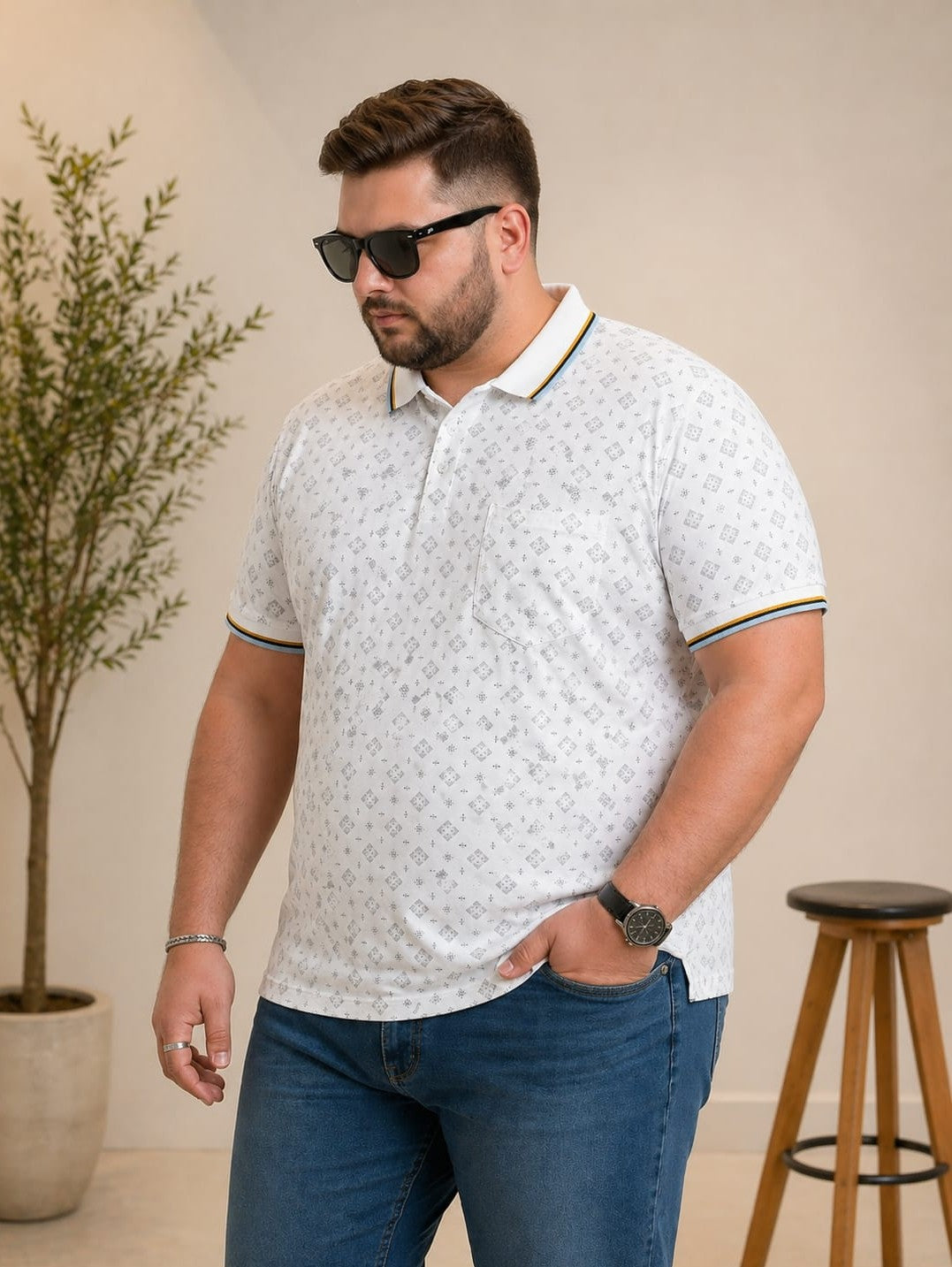 Austivo Men's  Polo Neck T-shirt