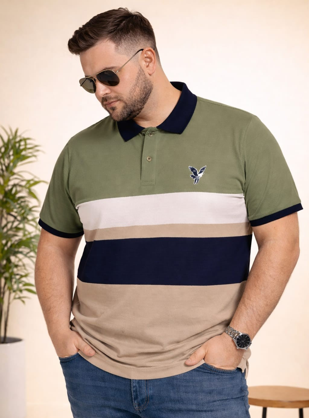 Austivo Men's  Polo Neck T-shirt