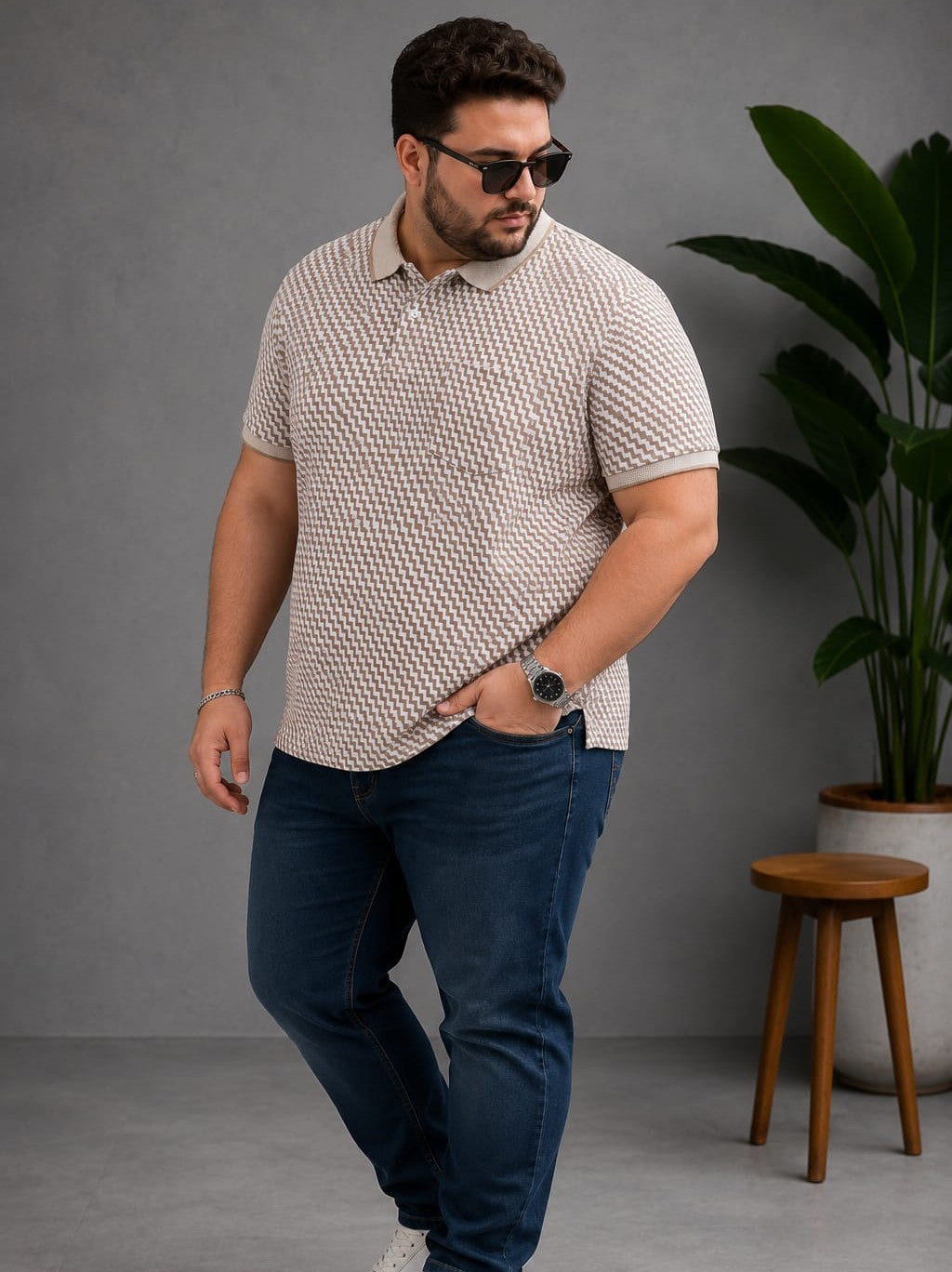 Austivo Men's  Polo Neck T-shirt