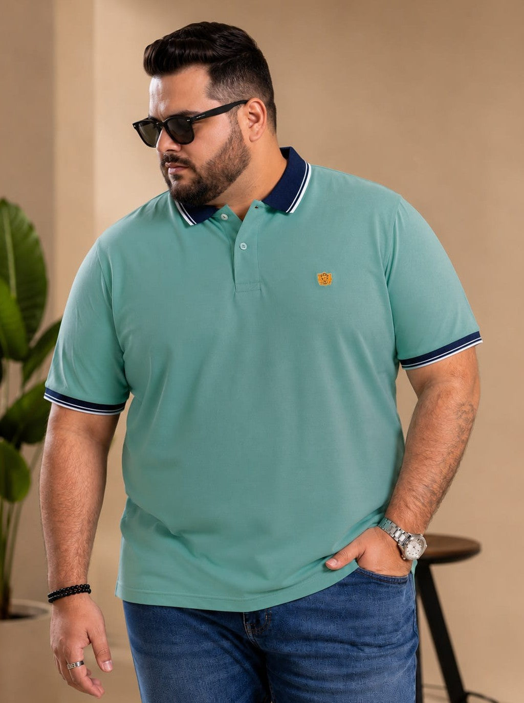 Austivo Men's Polo Neck T-shirt
