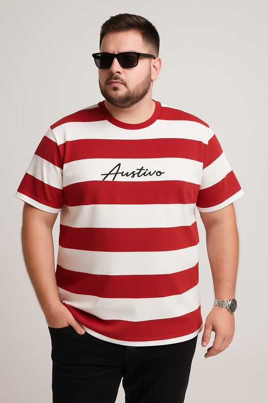 Austivo Men Round Neck Multicolor T-Shirt