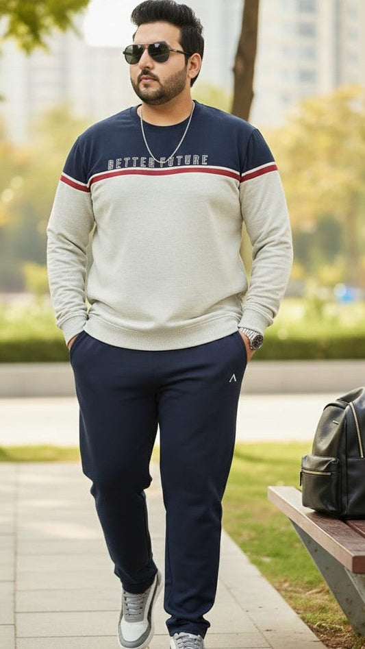 Austivo Plus Size Men's Co-ord Set