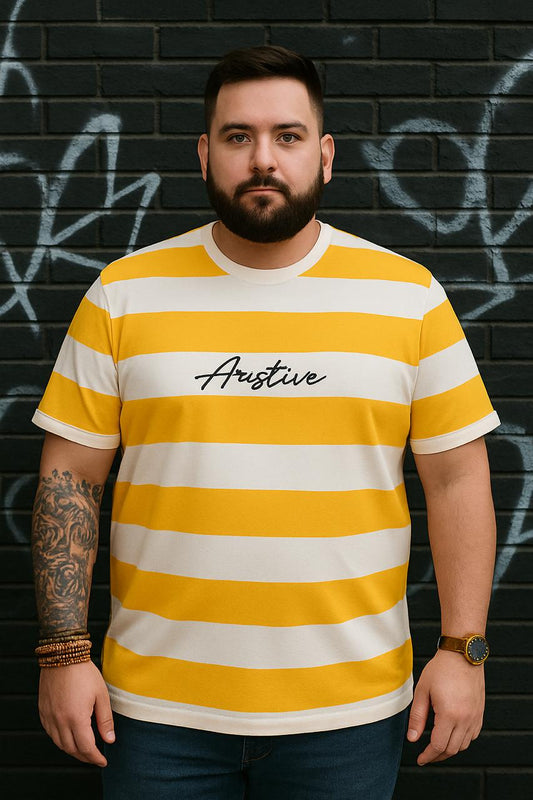 Austivo Men Round Neck Multicolor T-Shirt