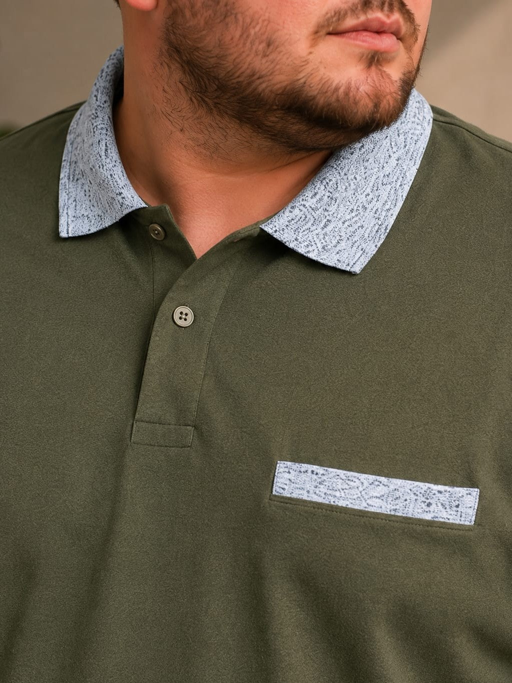 Austivo Men's Pocket Polo Neck T-shirt