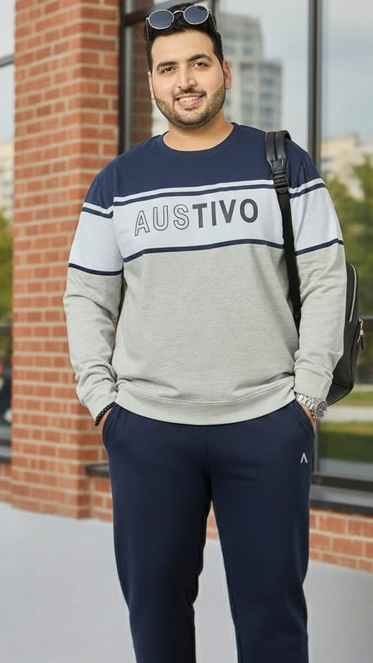 Austivo Plus Size Men's Co-ord Set