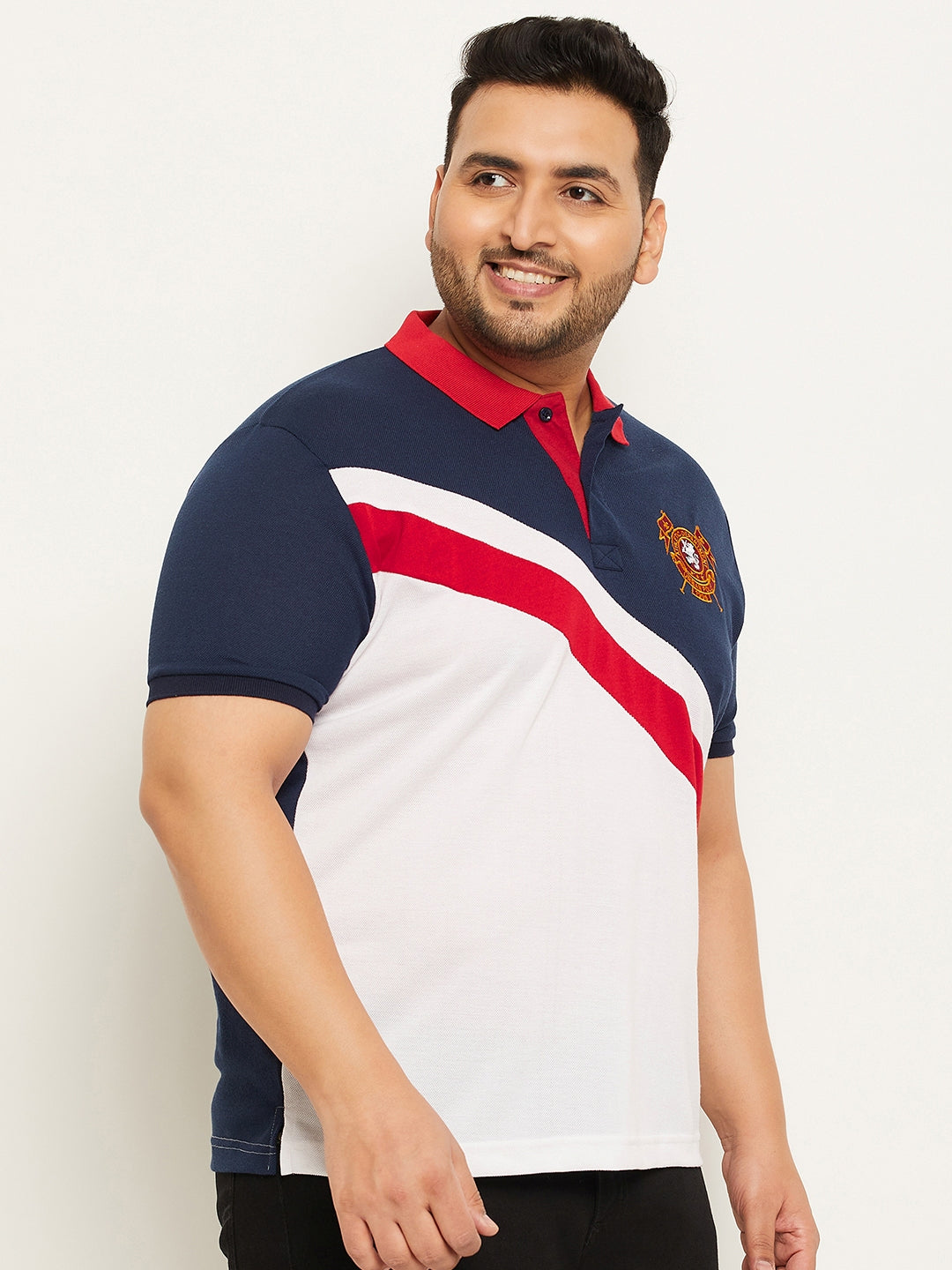 Austivo Striped Men Polo Neck Multicolor T-Shirt