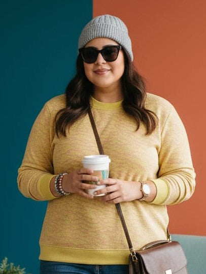 Austivo Women Colour Block High Neck Cardigan