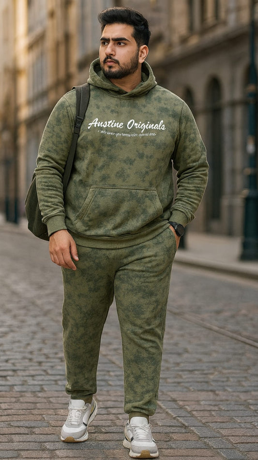 Austivo Plus Size Men's Co-ord Set