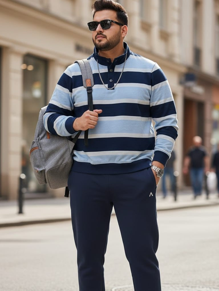 Austivo Plus Size Men's Co-ord Set