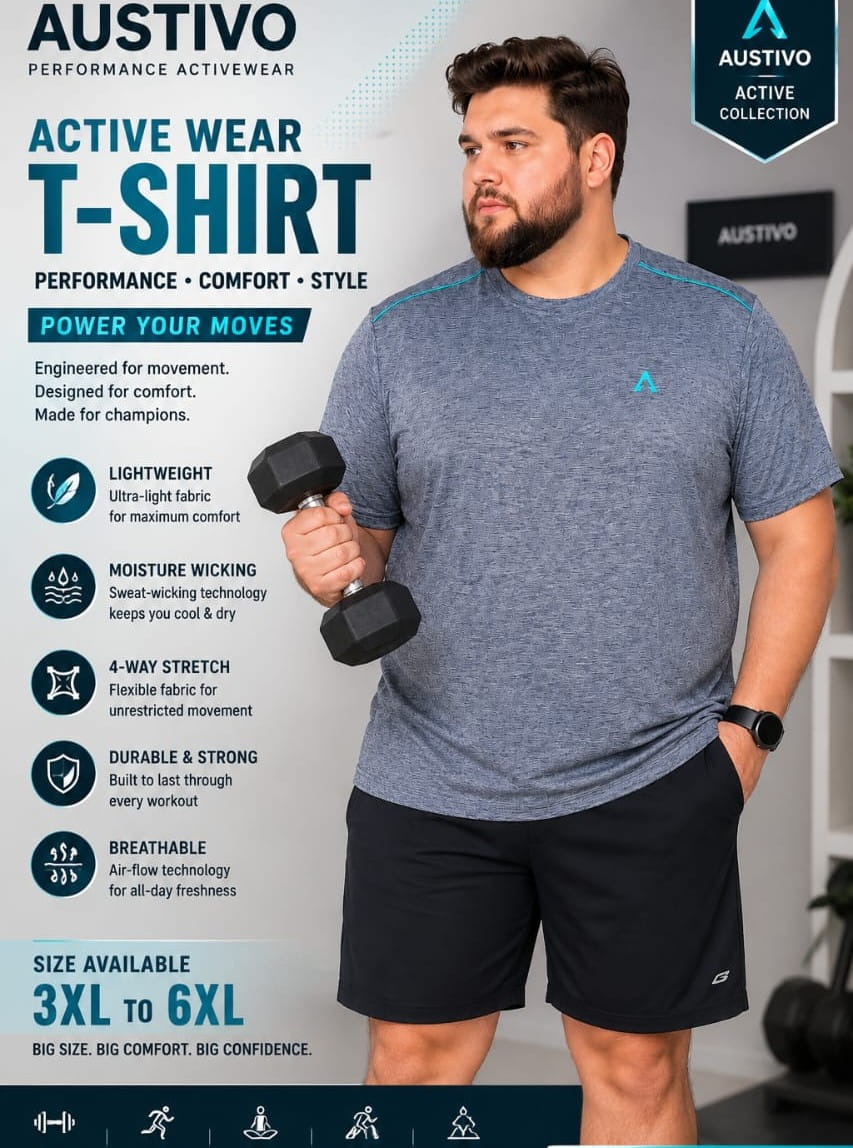Austivo Men's Active Wear T-shirt