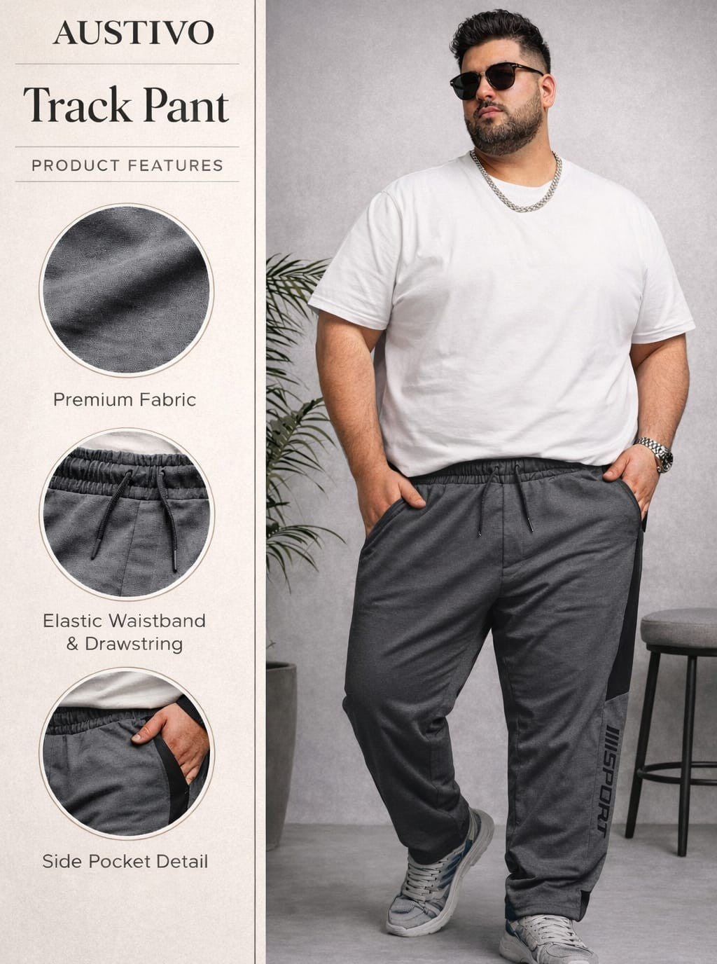 Austivo Men Track Pants