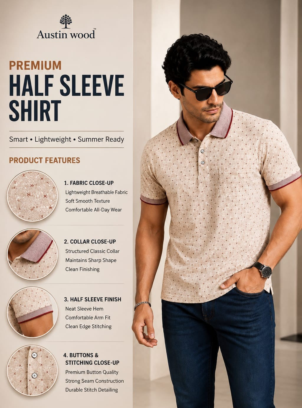 Austin Wood Polo T-shirt