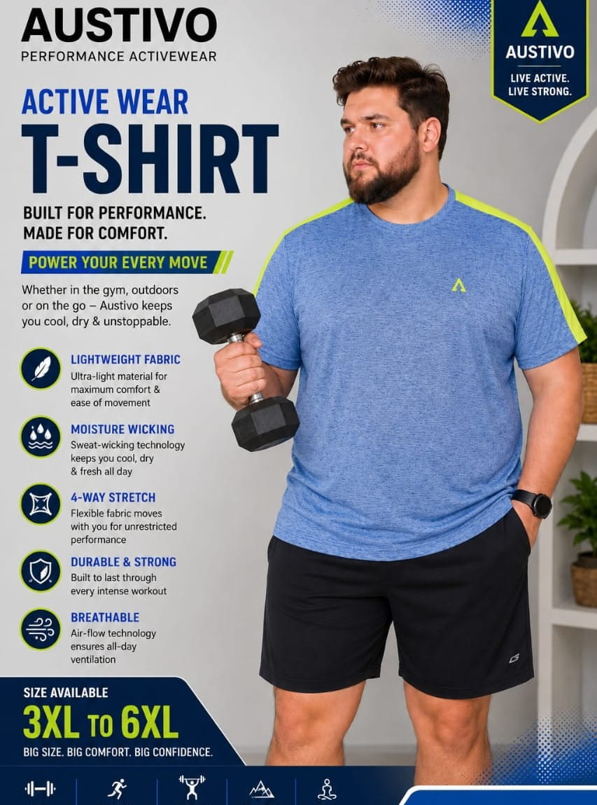 Austivo Men's Active Wear T-shirt