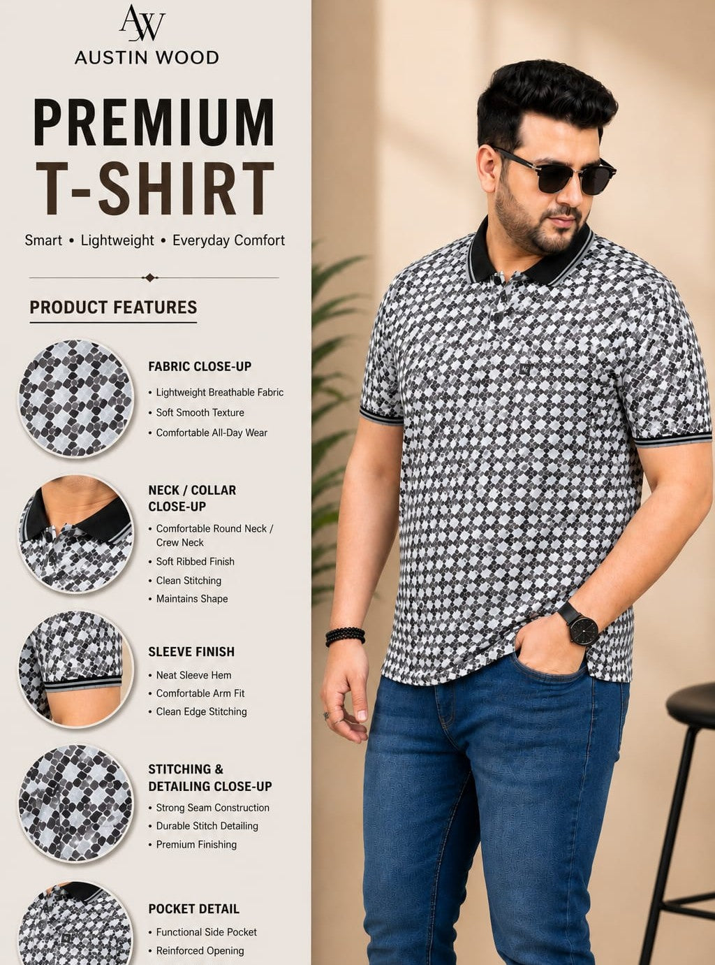 Austin Wood Polo T-shirt