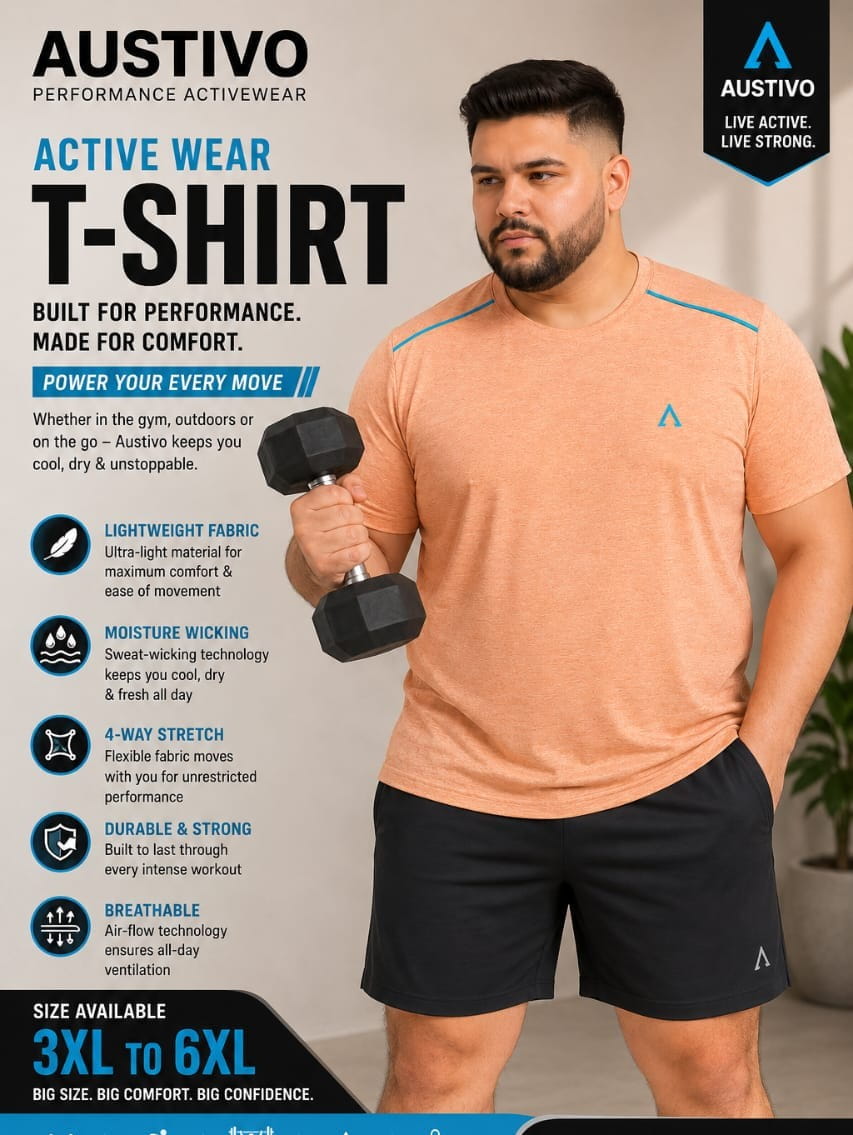 Austivo Men's Active Wear T-shirt