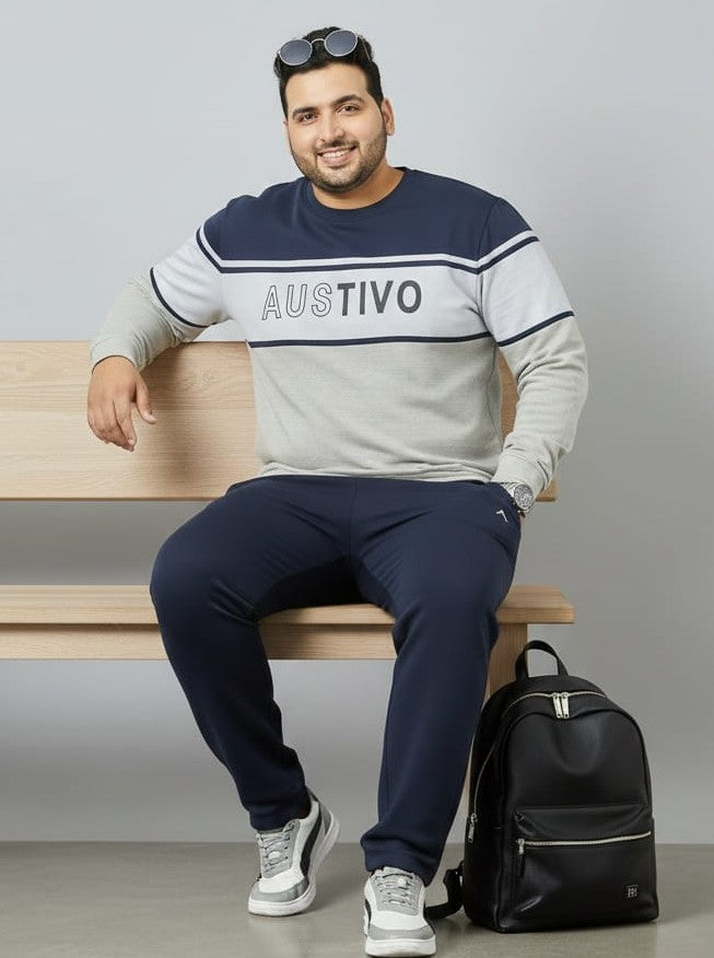 Austivo Plus Size Men's Co-ord Set