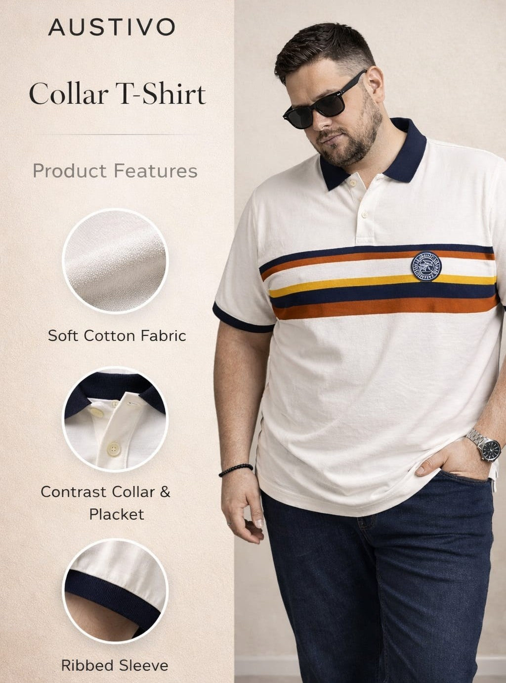 Men’s Plus Size Pocket Polo T-Shirt