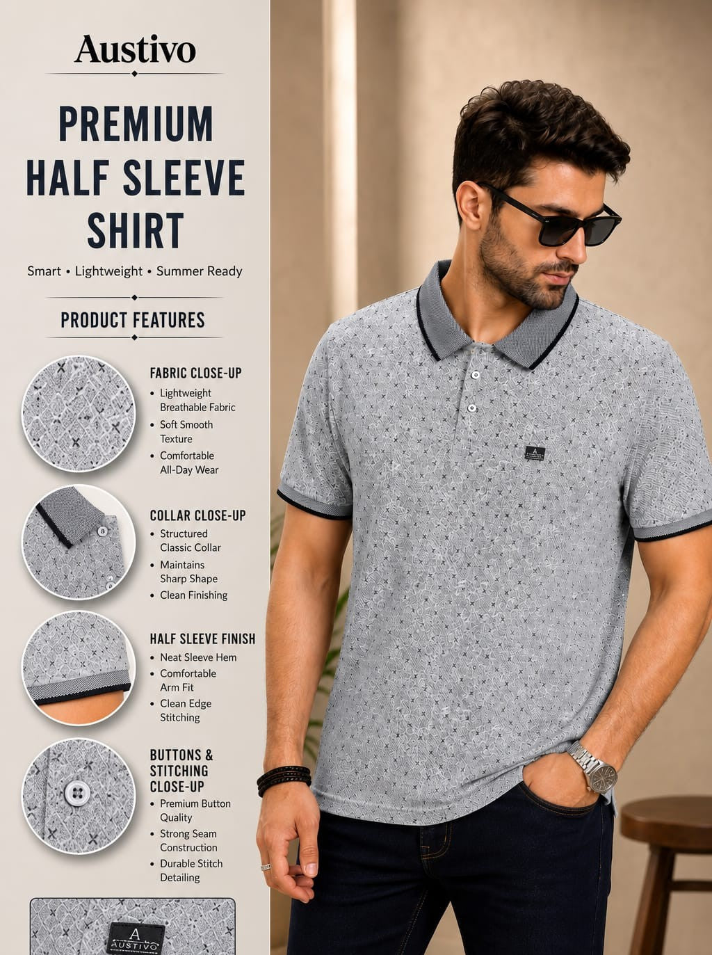 Austin Wood Polo T-shirt