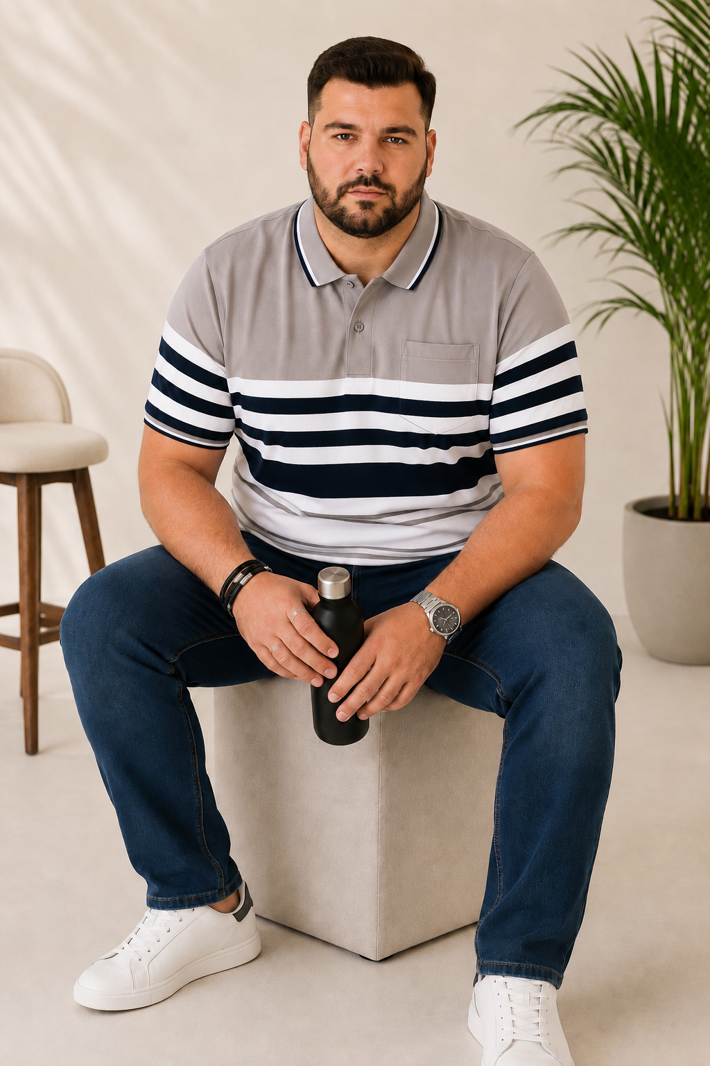 Men’s Plus Size Pocket Polo T-Shirt