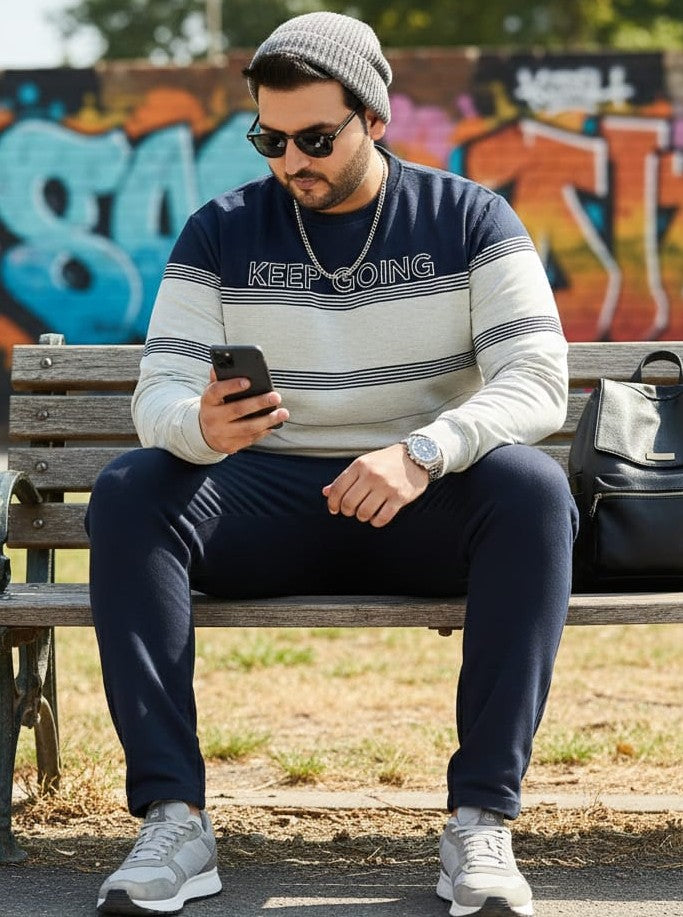 Austivo Plus Size Men's Co-ord Set