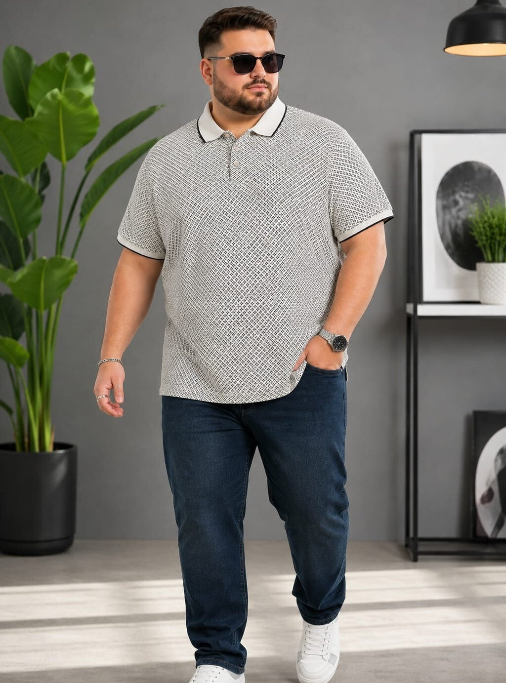 Austivo Men's  Polo Neck T-shirt