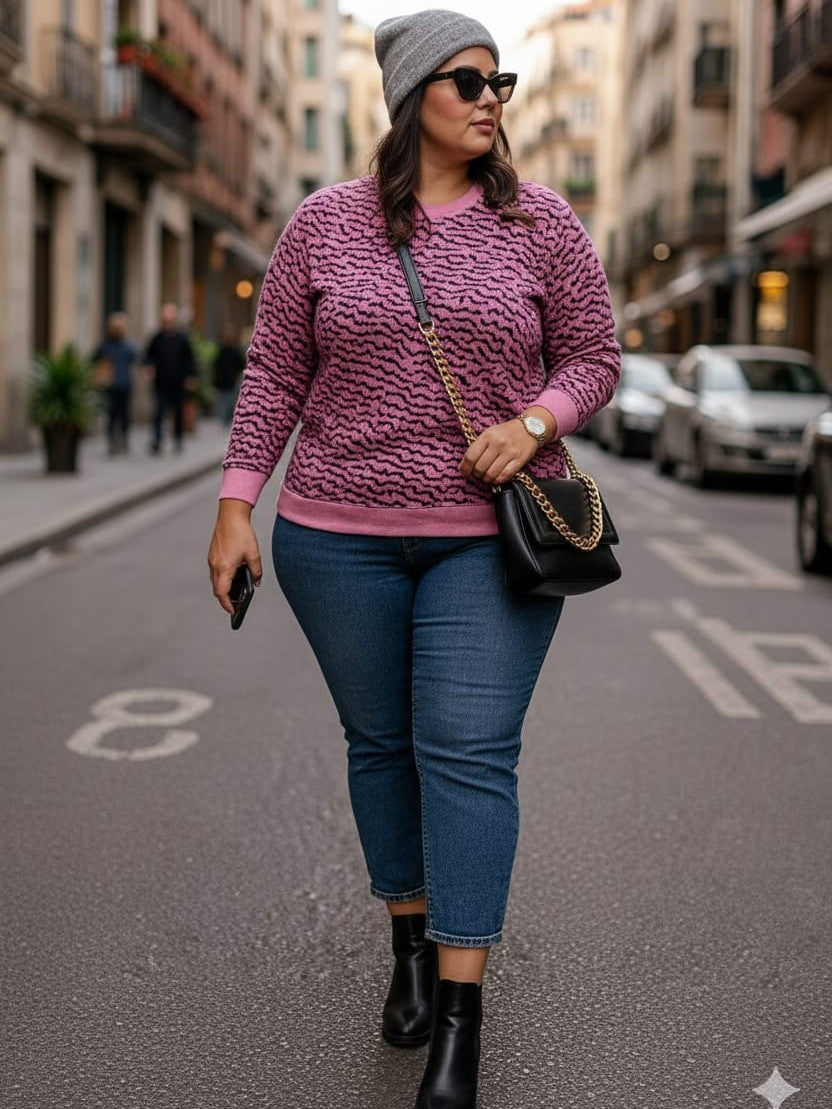 Austivo Women Colour Block High Neck Cardigan