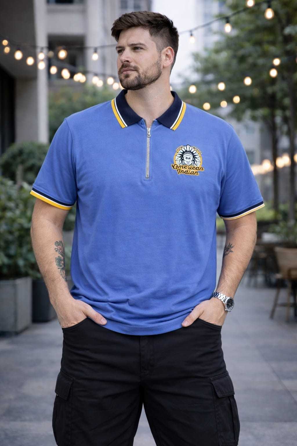 Austin Wood Solid Polo T-shirt