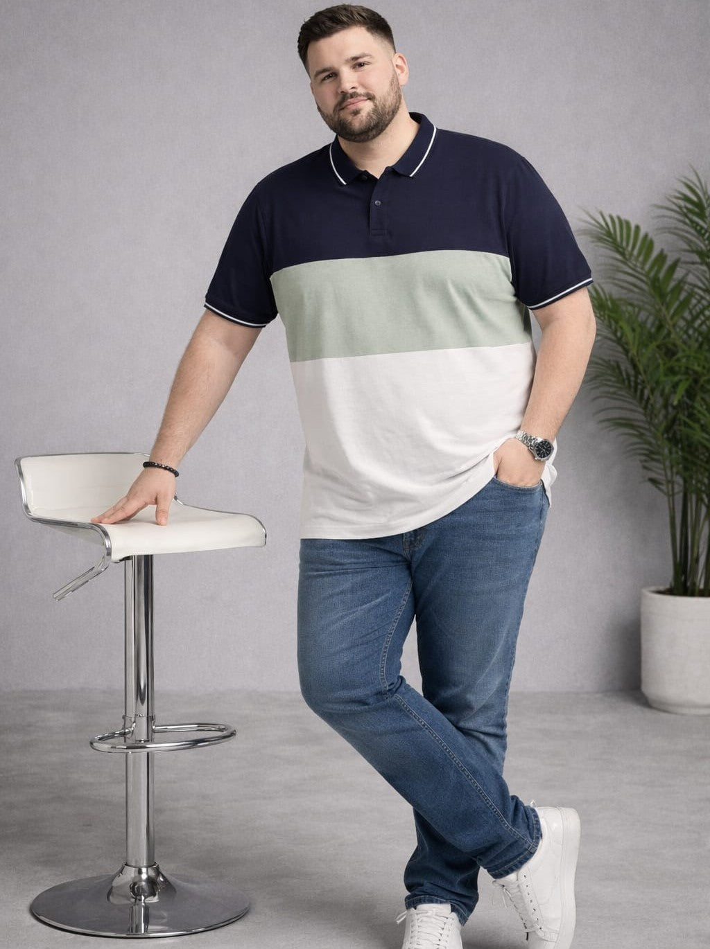 Austivo Men's  Polo Neck T-shirt
