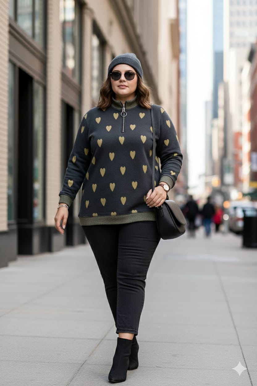 Austivo Women Colour Block High Neck Cardigan