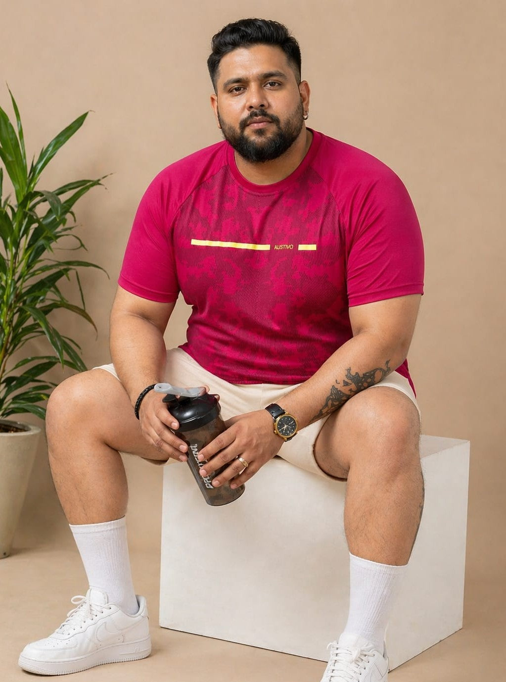 Austivo Men's Active Wear  T-shirt