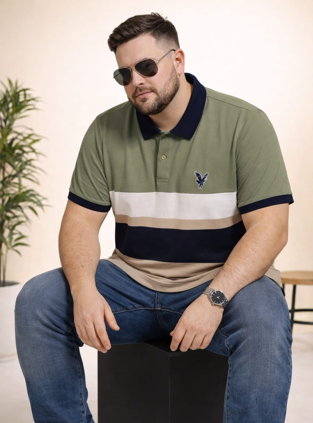 Austivo Men's  Polo Neck T-shirt