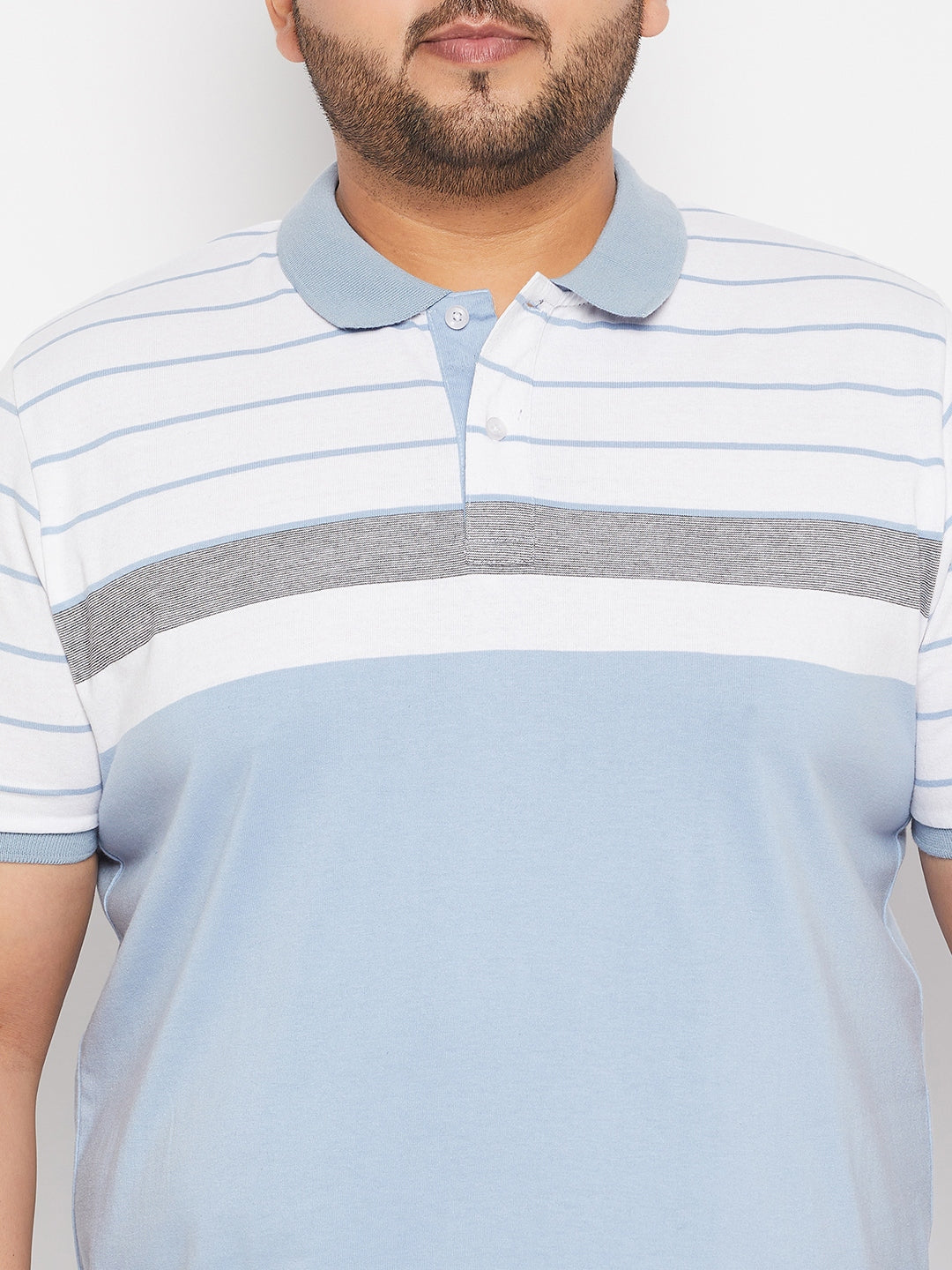 Austivo Striped Men Polo Neck Multicolor T-Shirt