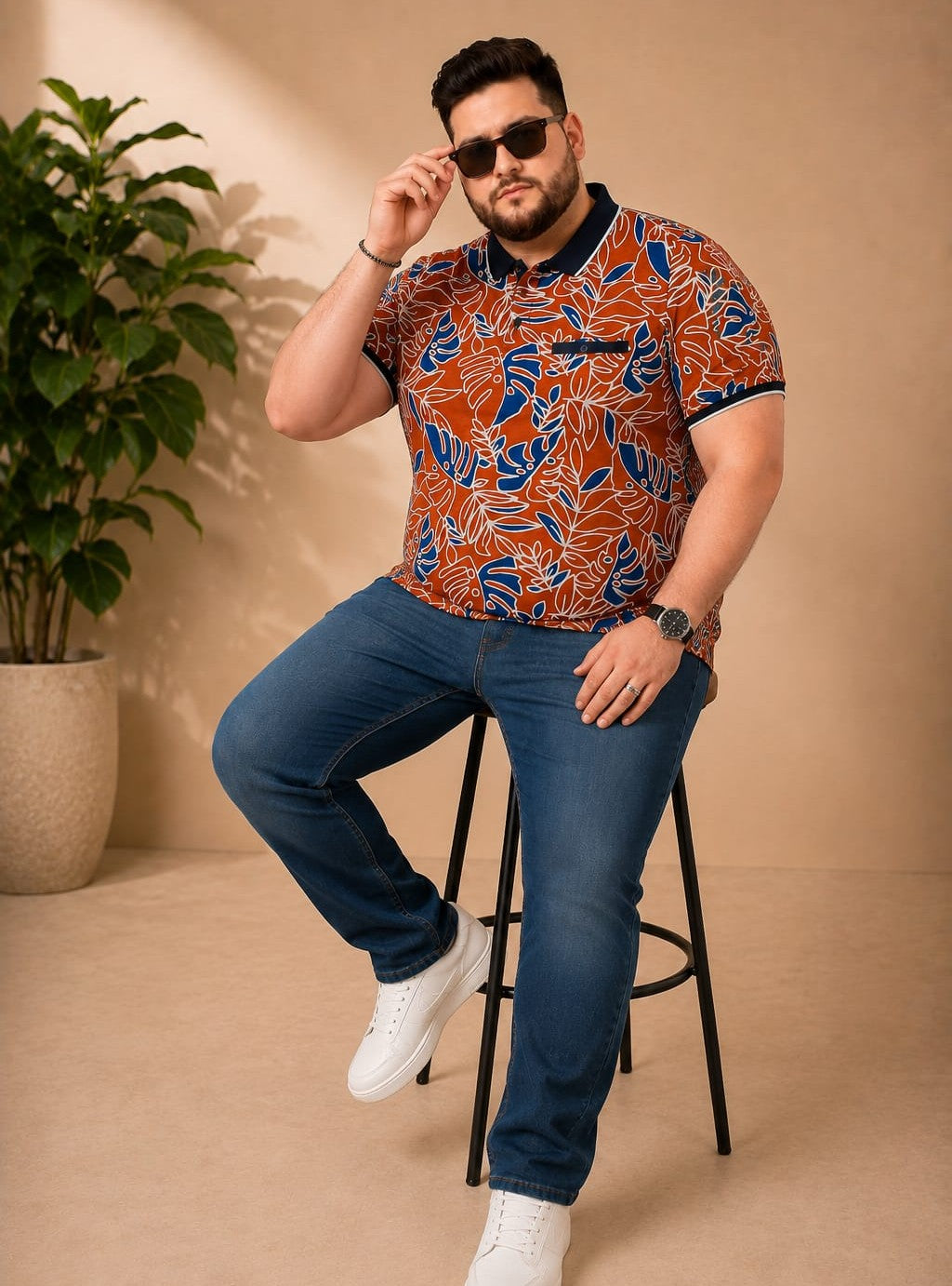 Austivo Men's Polo Neck T-shirt