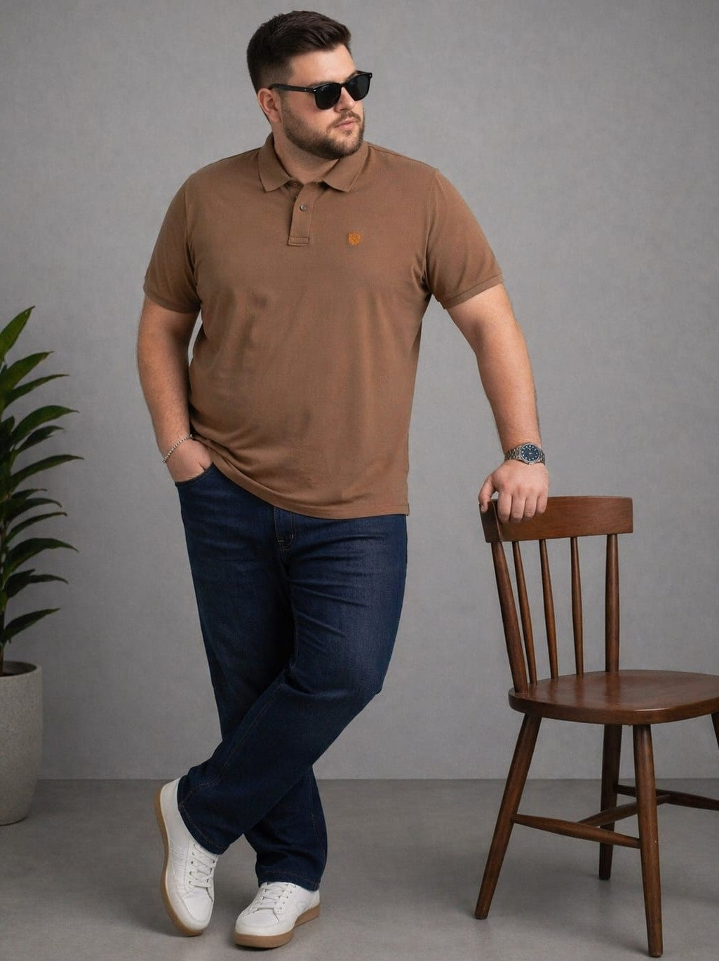 Austivo Men's  Polo Neck T-shirt
