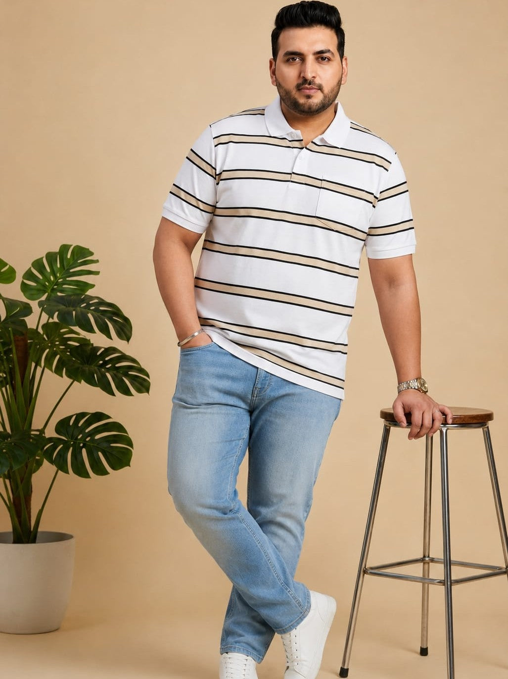 Austivo Men's  Polo Neck T-shirt