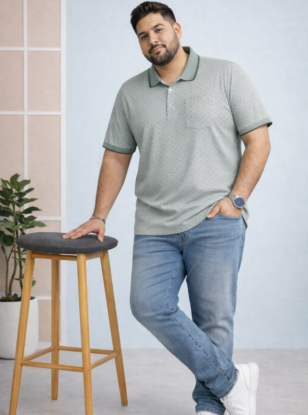 Austivo Men's  Polo Neck T-shirt