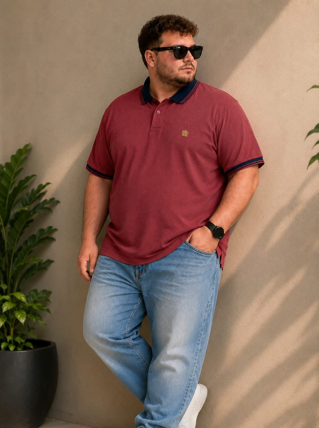 Austivo Men's Polo Neck T-shirt