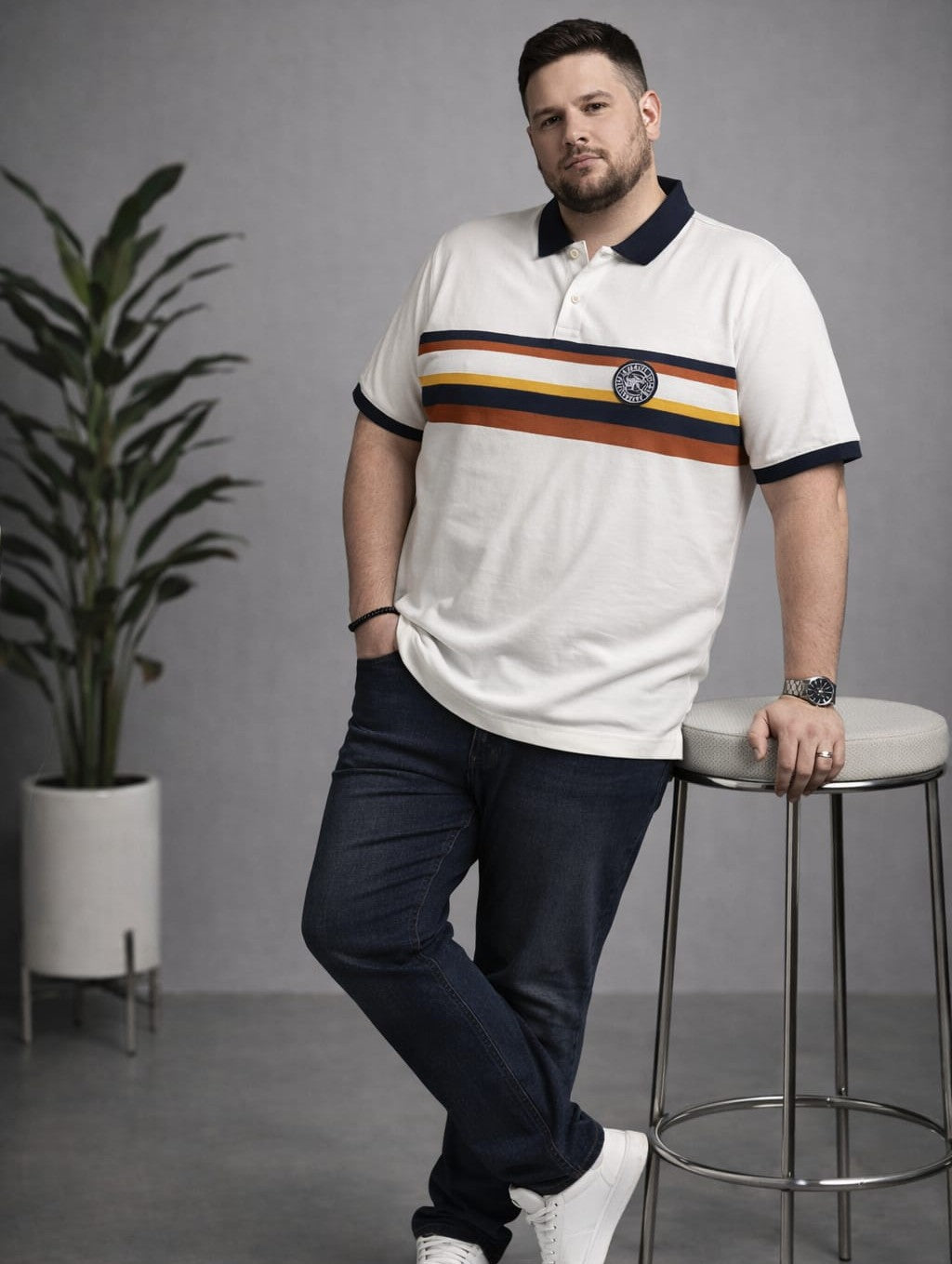 Men’s Plus Size Pocket Polo T-Shirt