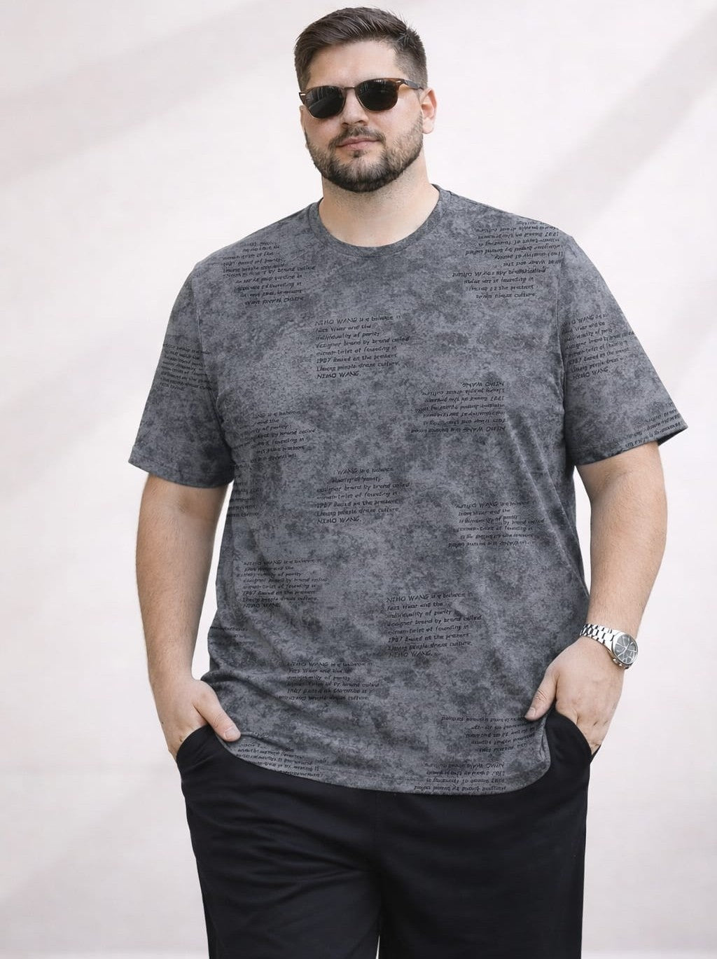 Austivo Men Round Neck Multicolor T-Shirt