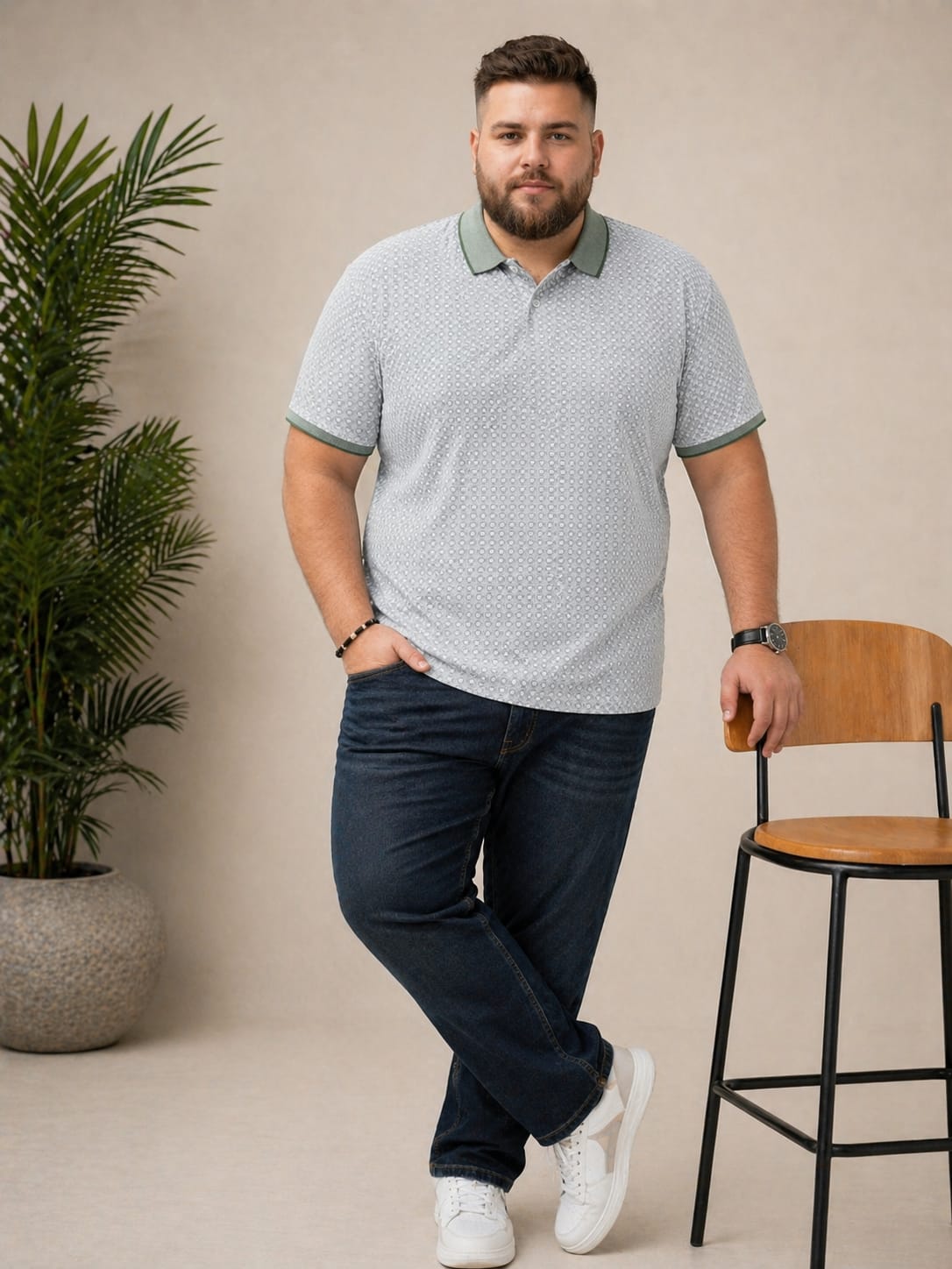 Austivo Men's  Polo Neck T-shirt