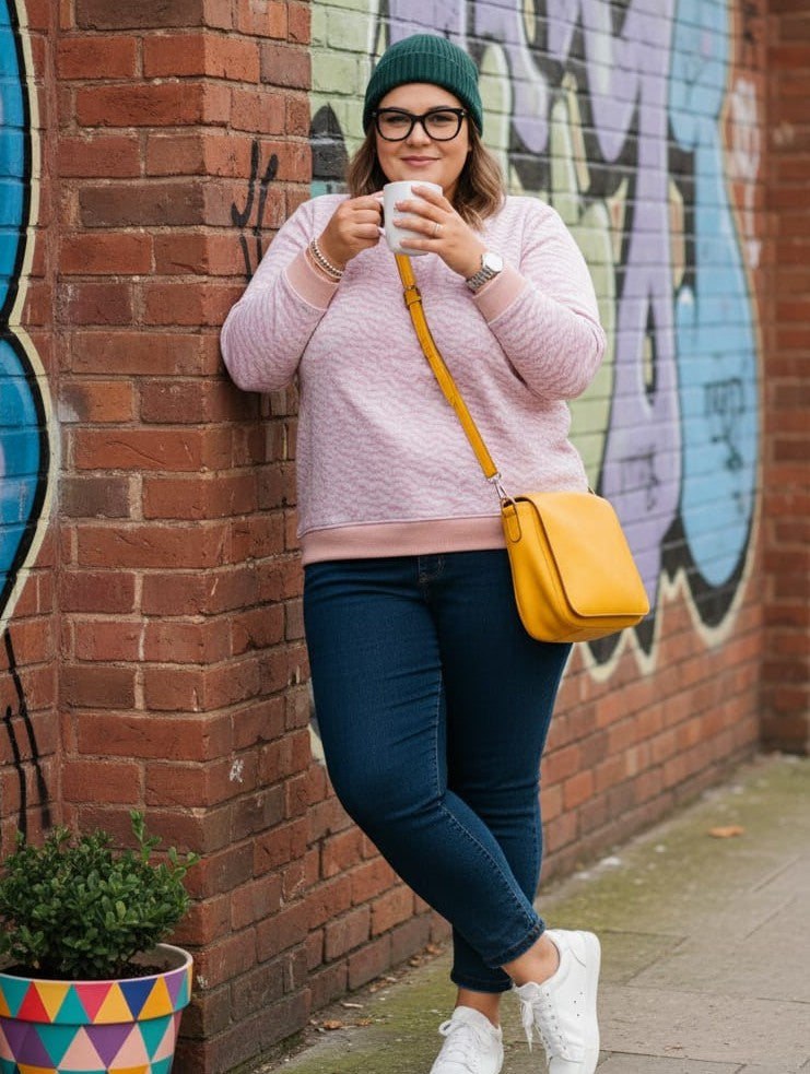 Austivo Women Colour Block High Neck Cardigan